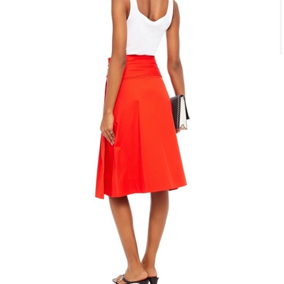 NWT Tory Burch wrap midi skirt red - Picture 2 of 7